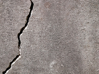 Cracked concrete