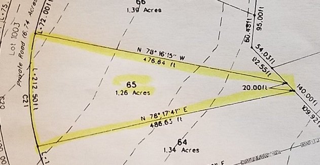 Highlighted Topo Map Section