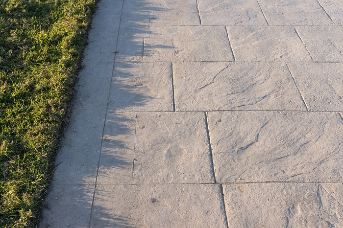 Decorative Stamped Concrete with the Slate Pattern